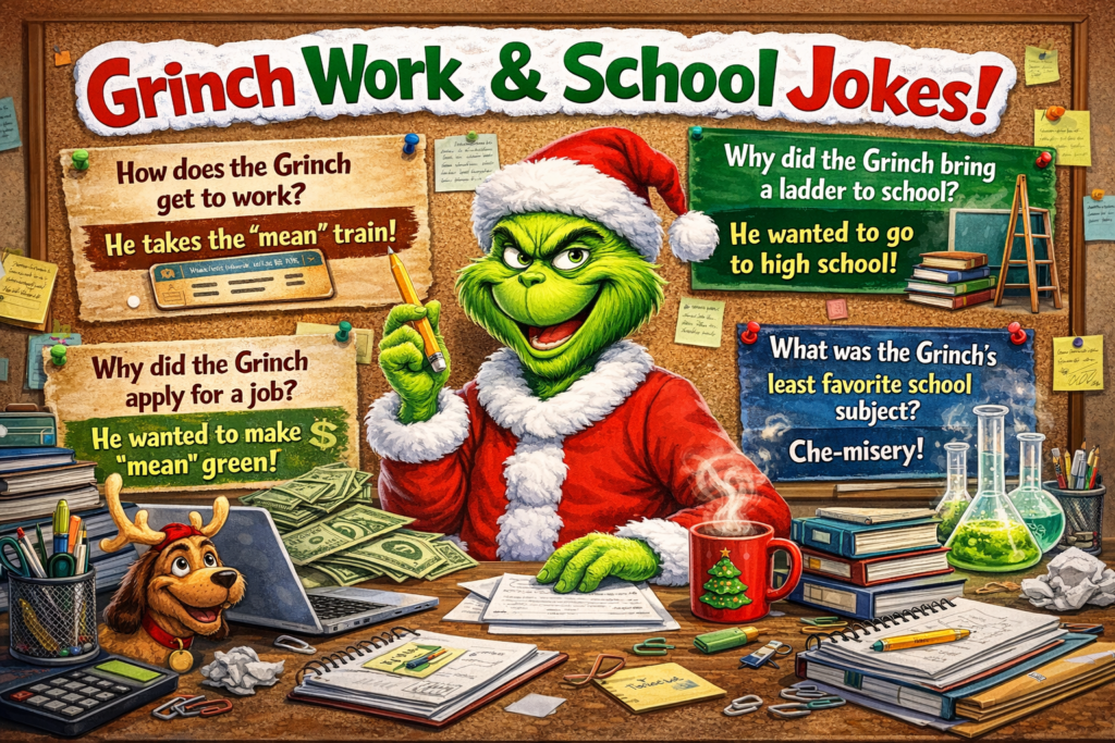 Grinch Work & School Jokes