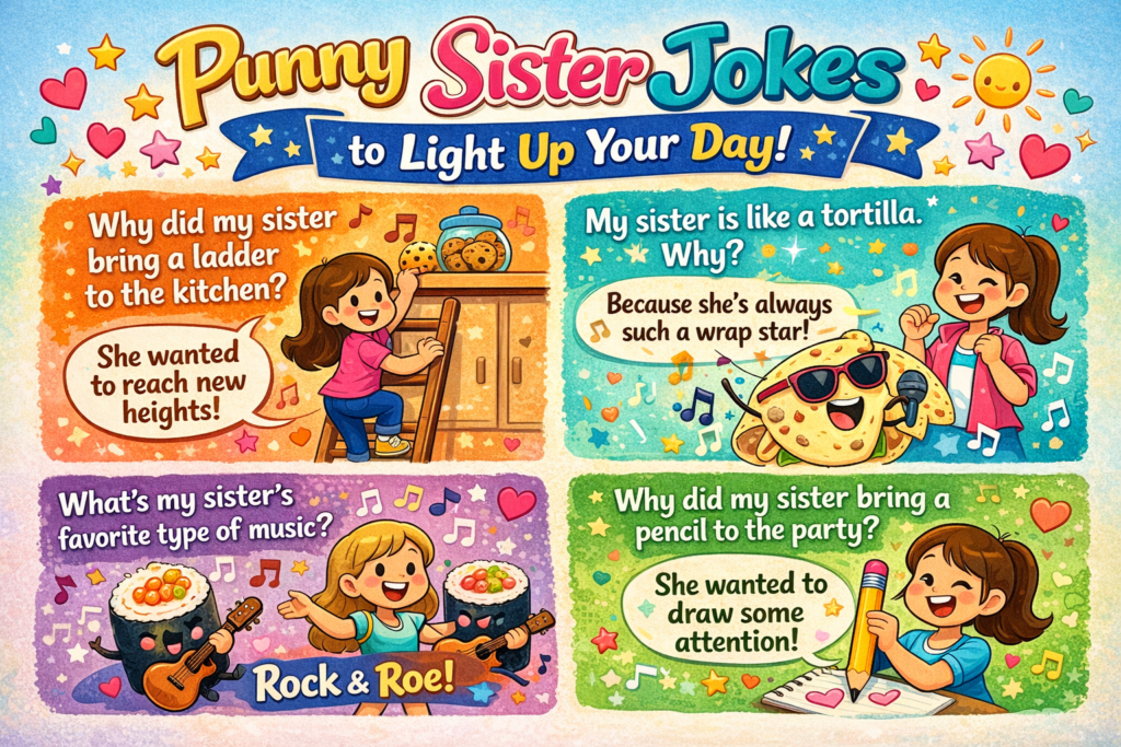 Punny Sister Jokes to Light Up Your Day