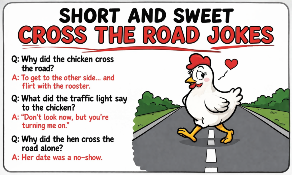 Short and Sweet Cross The Road Jokes