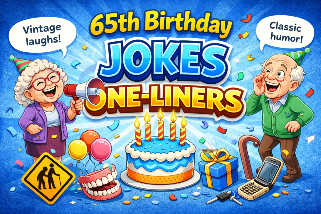 65th Birthday Jokes One-Liners