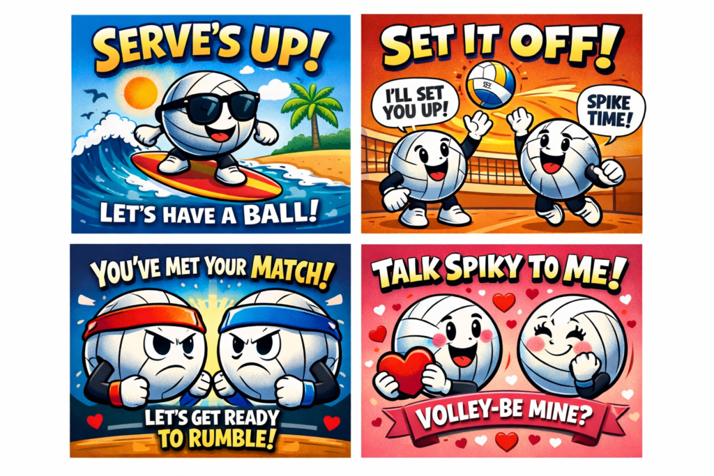 Short Funny Volleyball Puns
