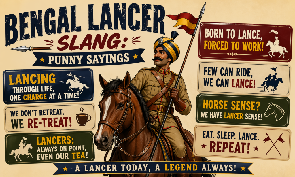 Bengal Lancer Slang: Punny Sayings