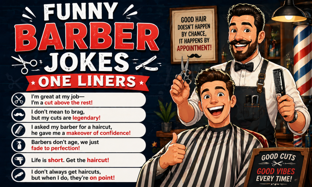 Funny Barber Jokes One Liners