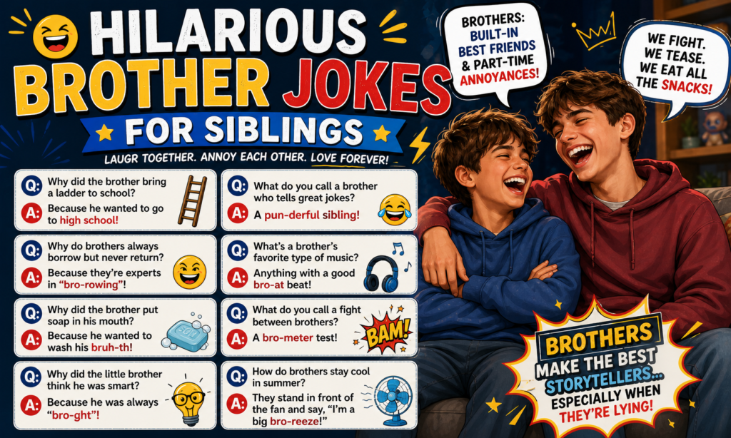 Hilarious Brother Jokes for Siblings