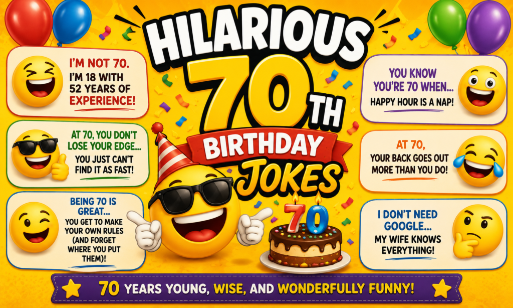 Hilarious 70th Birthday Jokes