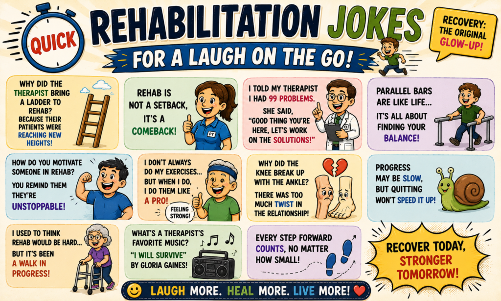 Quick Rehabilitation Jokes for a Laugh on the Go