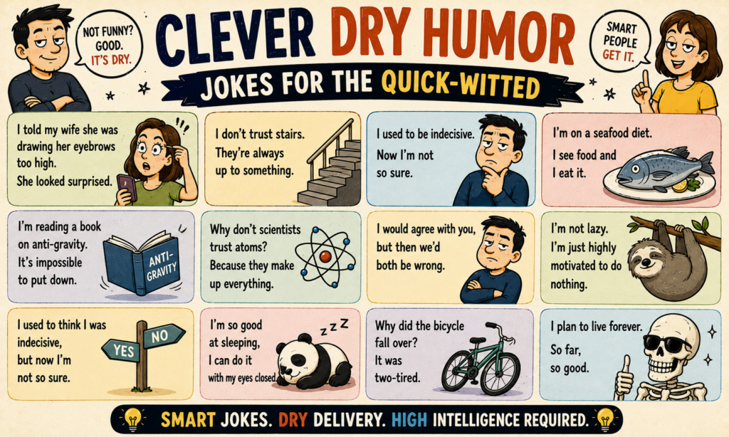 Clever Dry Humor Jokes for the Quick-Witted