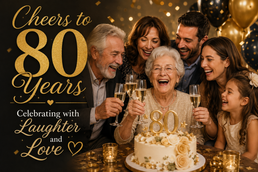 Cheers to 80 Years: Celebrating with Laughter and Love