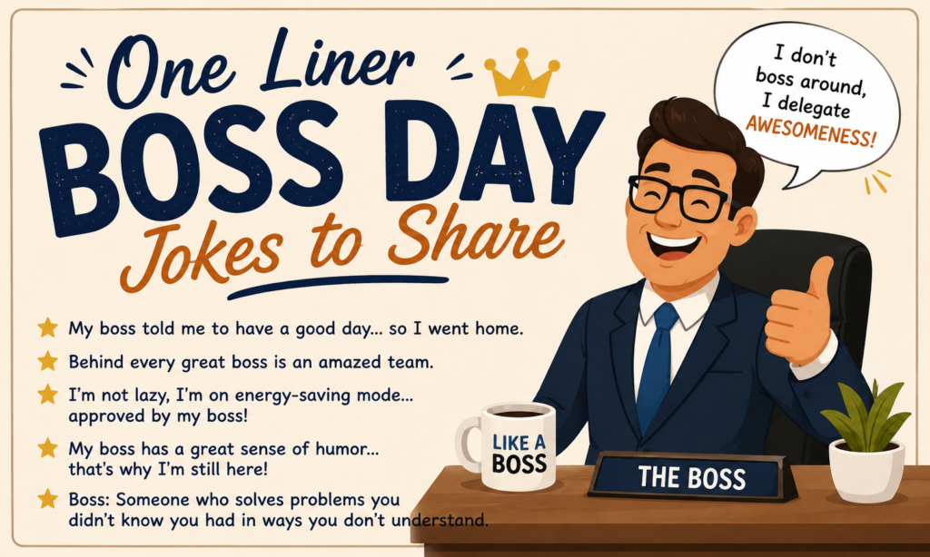 One Liner Boss Day Jokes to Share
