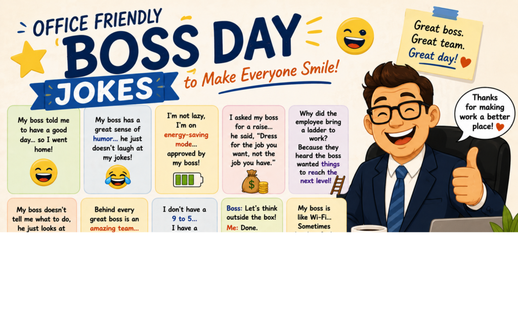Office Friendly Boss Day Jokes