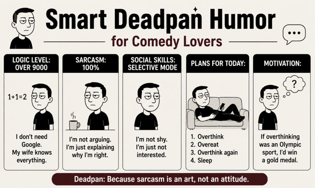 Smart Deadpan Humor for Comedy Lovers.