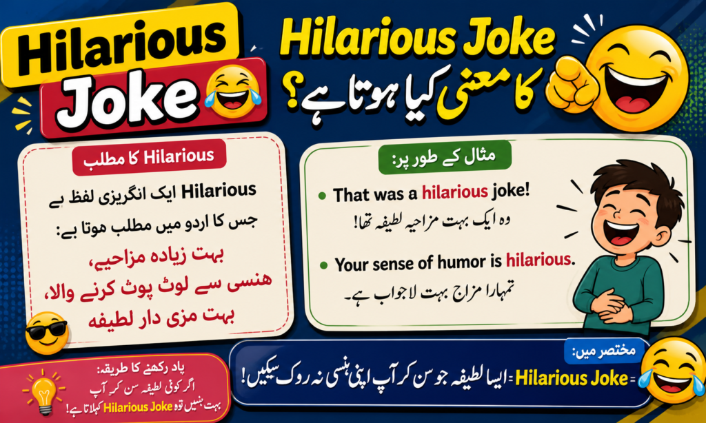 Hilarious Joke Meaning in Urdu