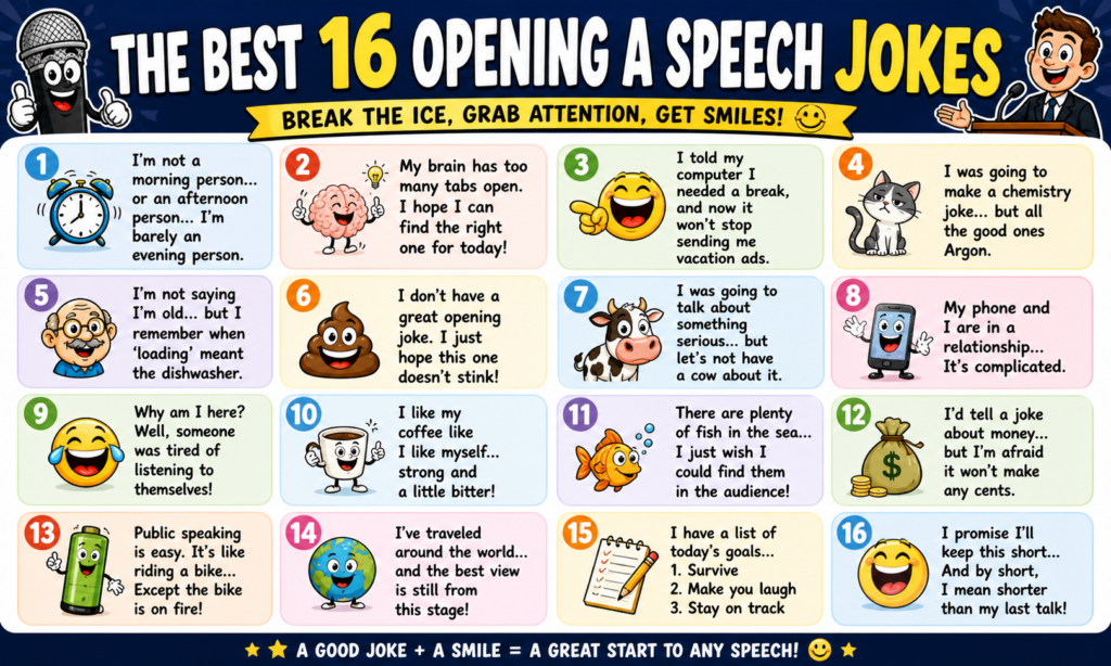 Best 16 Opening A Speech Jokes