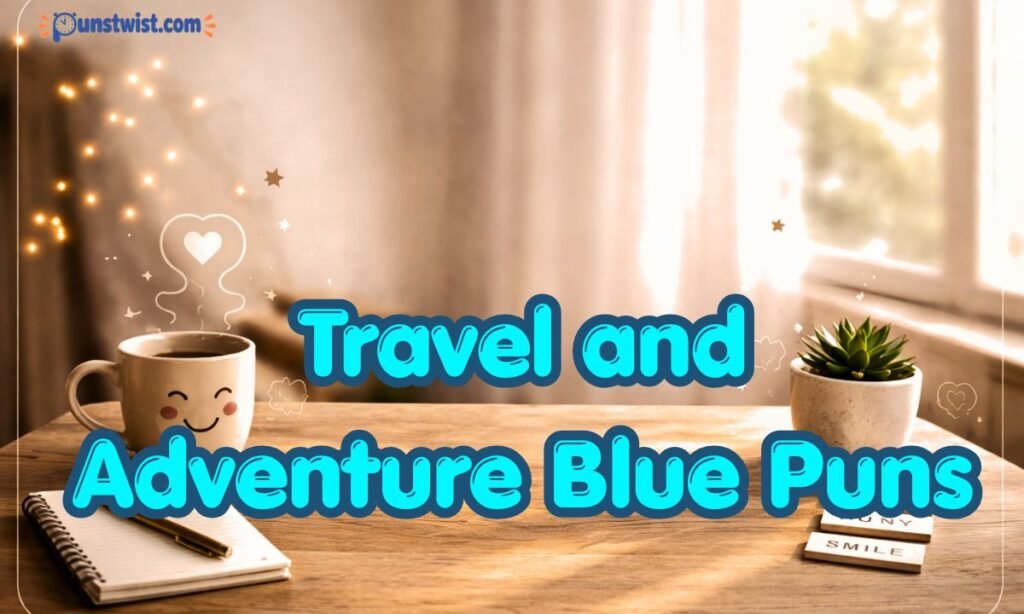 Travel and Adventure Blue Puns